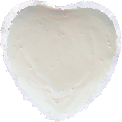 Dog heart white coconut cake