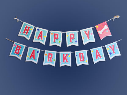 puppy birthday banner 